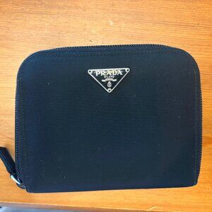 Prada M605X Tessuto Nero Compact Wallet